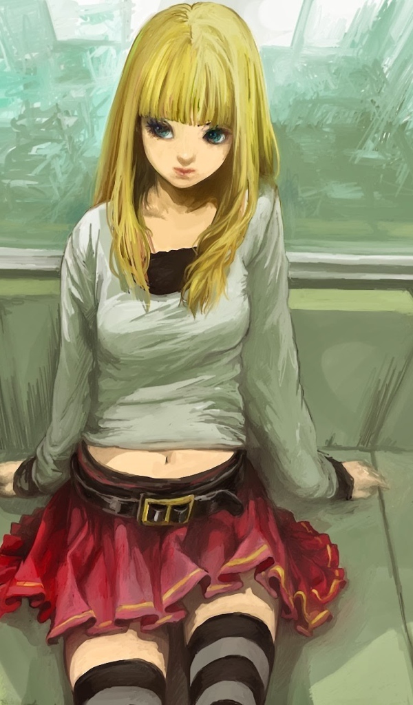 Девушка у окна в аниме Тетрадь смерти