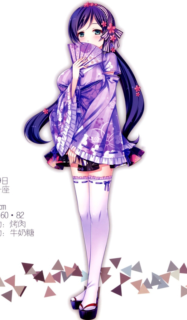 Девушка из аниме Love Live Нозами