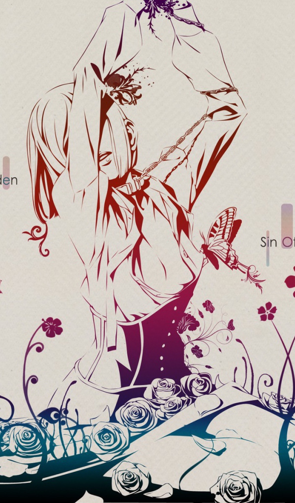 Девушка из аниме Красный сад