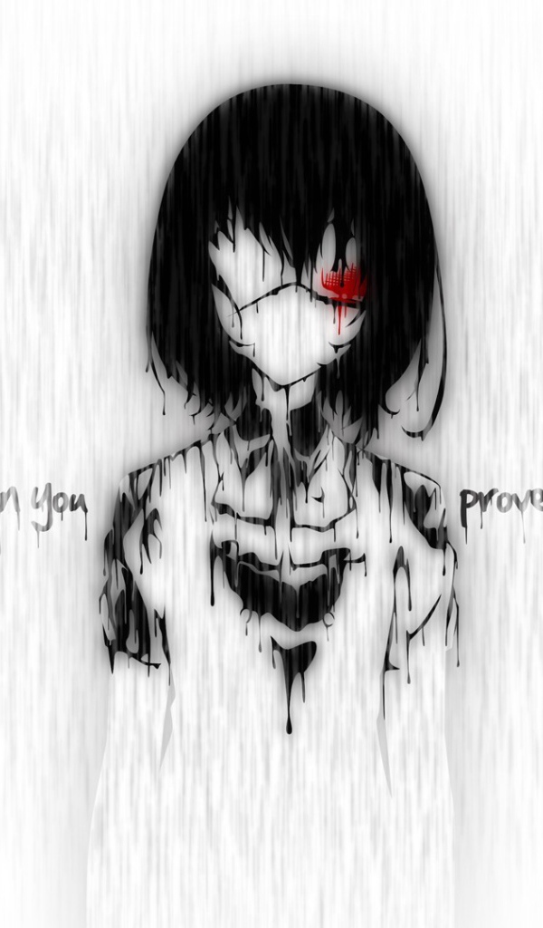 Девушка на белом фоне из аниме Another