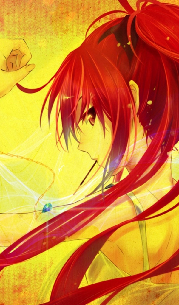 Девушка на желтом фоне, аниме Девочка-волшебница Мадока