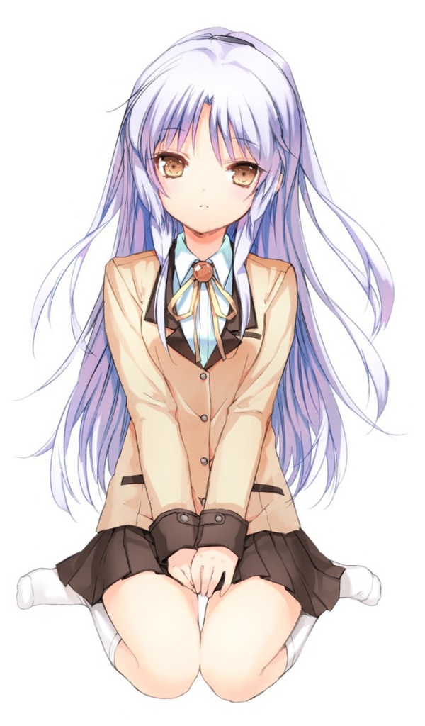 Девушка с голубыми волосами, аниме Ангельские ритмы