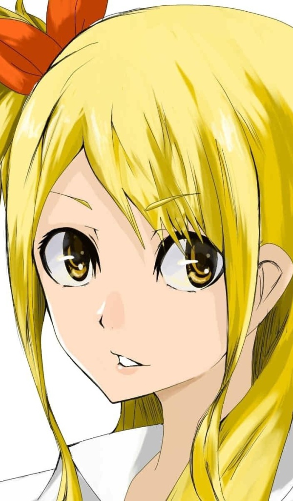 Девушка с желтыми волосами в аниме Сказка о хвосте феи