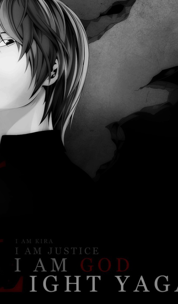 Парень на постере аниме Тетрадь смерти