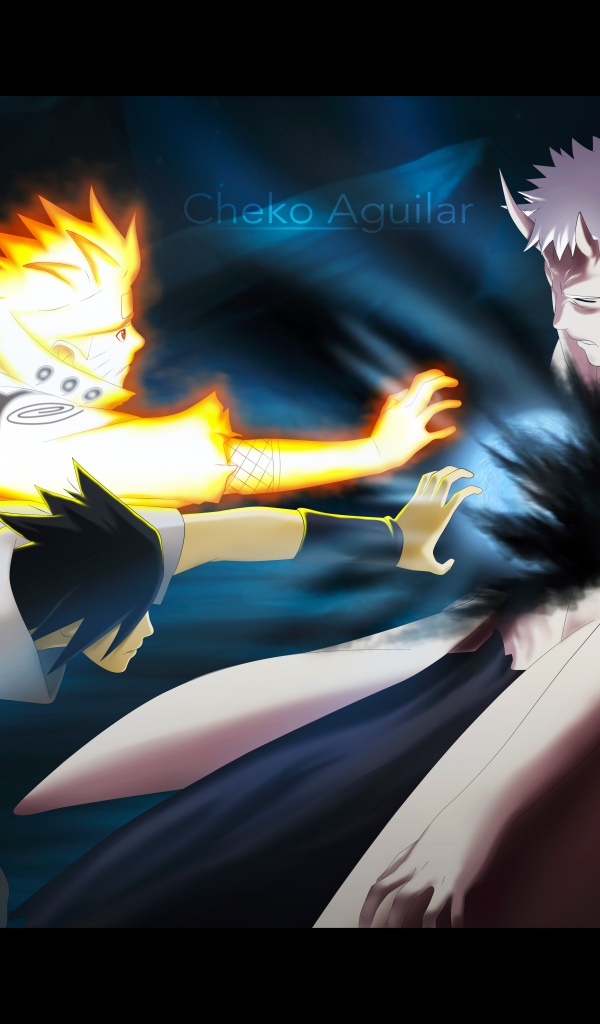 Тобирама и Наруто в бою, аниме