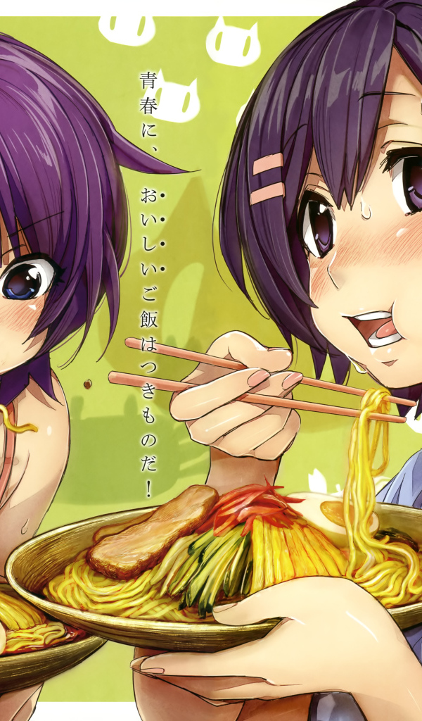 Две подружки в аниме Monogatari Series