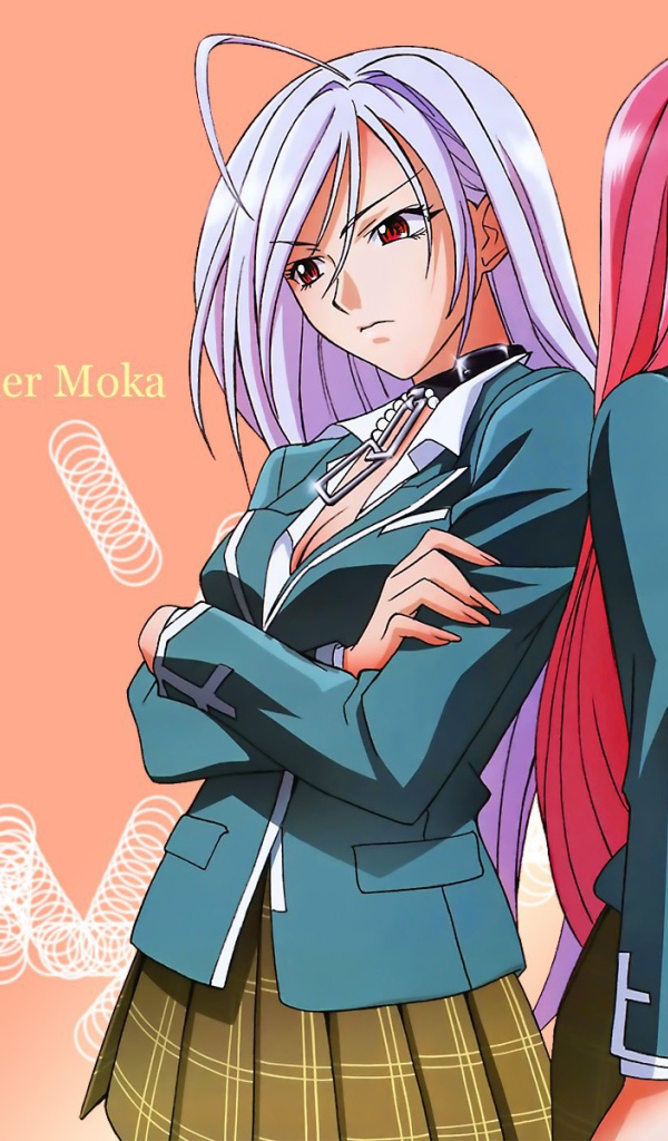 Две девушки в аниме Крестик + Вампир