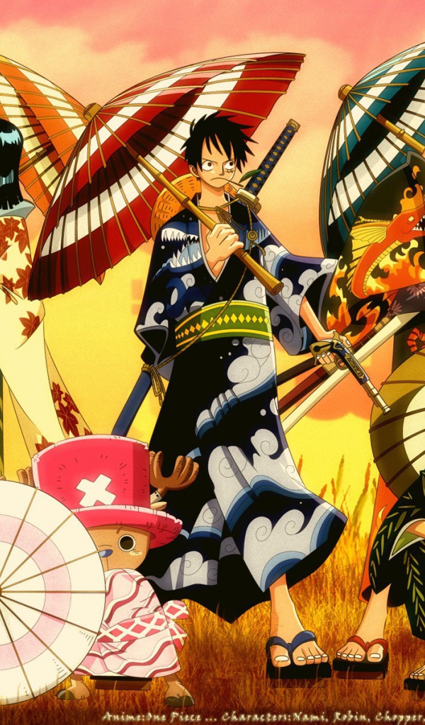 Зонтики персонажей аниме Большой куш