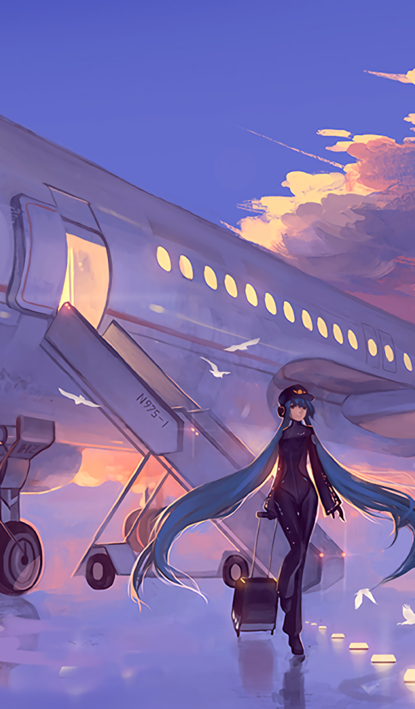 Вокалоид Hatsune Miku вышла из самолета