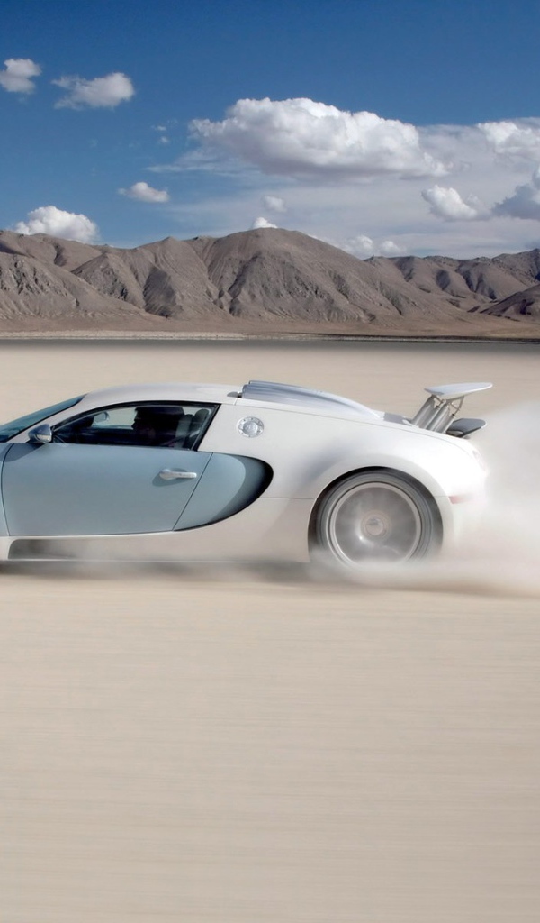 Поездка на автомобиле Бугатти по песку