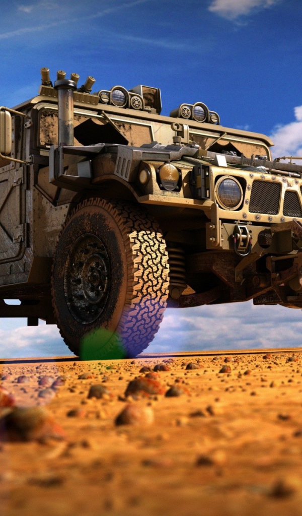 Военный Хаммер в пустыне