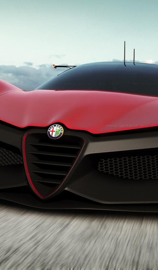 Красная Alfa Romeo Zero LM-C