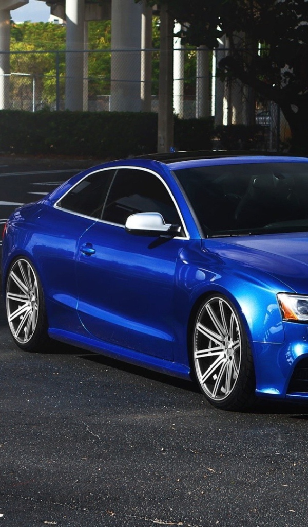 Темно синий блестящий Audi RS5