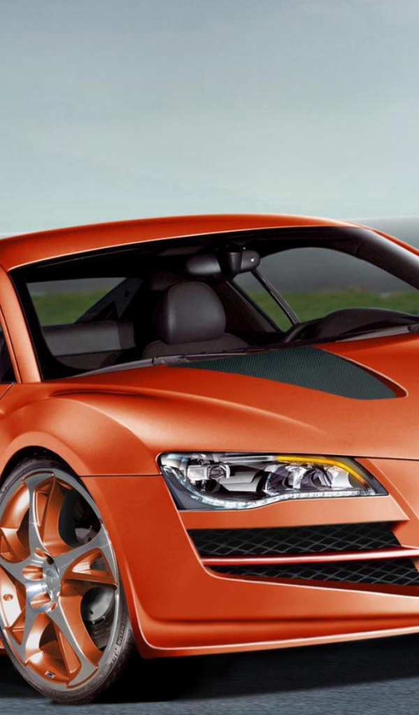 Оранжевый спортивный Audi R10