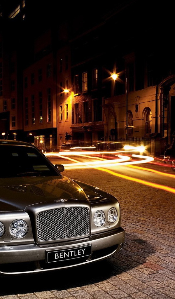 Bentley on a dark street