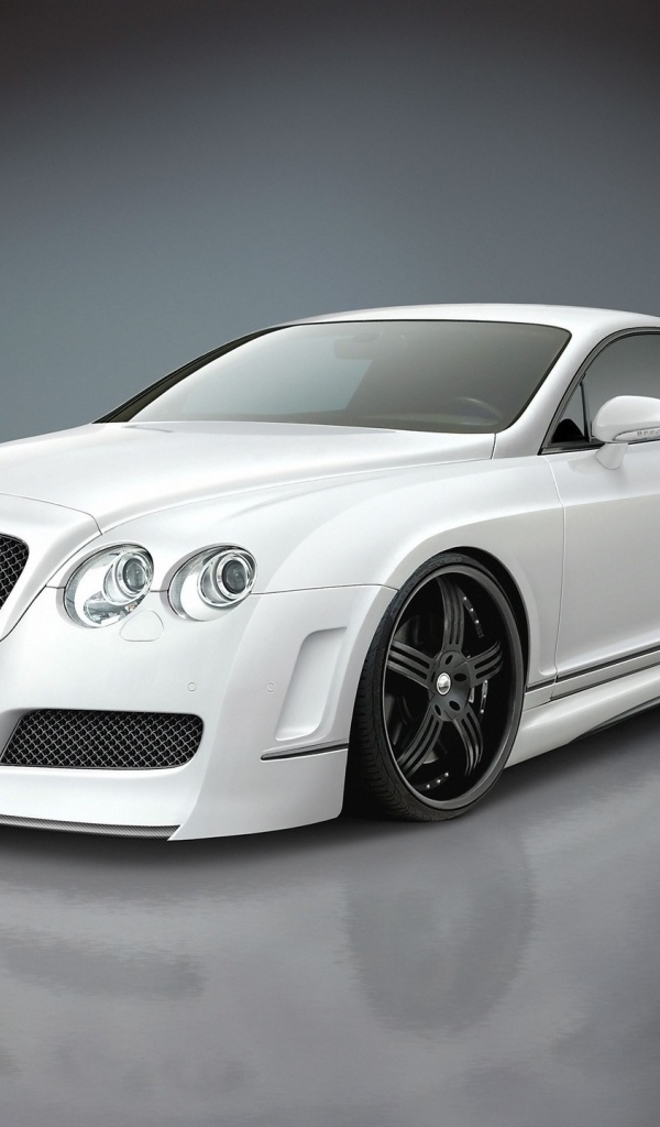 Expensive white car Bentley