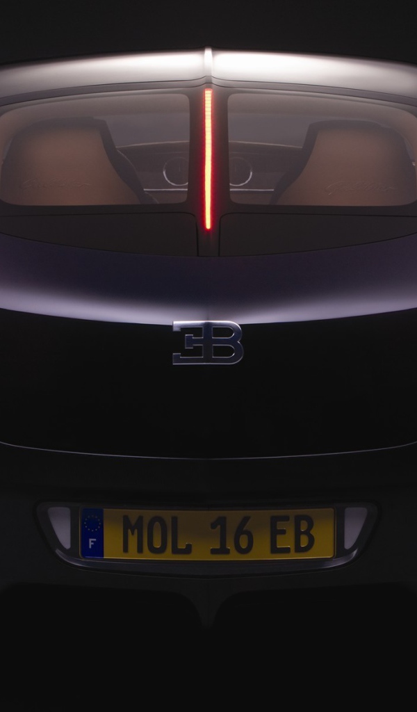 Черный Bugatti 16C Galibier с французскими номерами