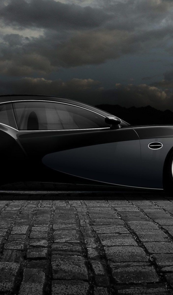 Роскошный Bugatti Type 12-2 Streamliner черного цвета