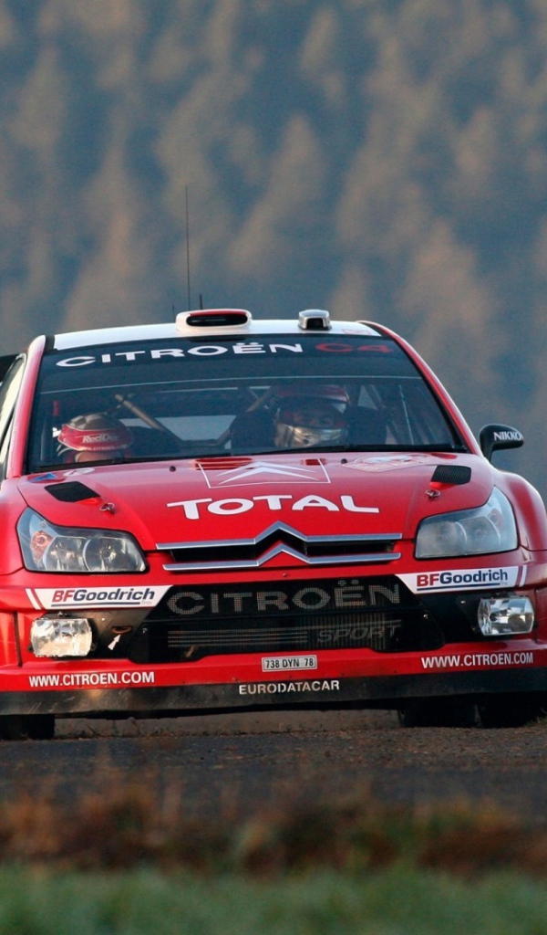 Гонщики ралли на авто Citroen C4