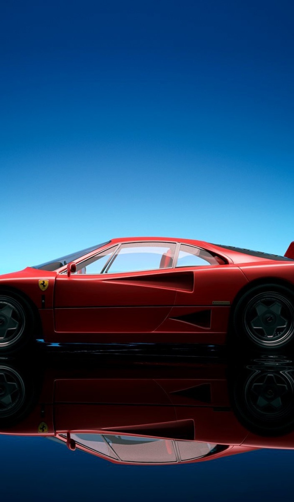 Отражение спортивного Ferrari F40