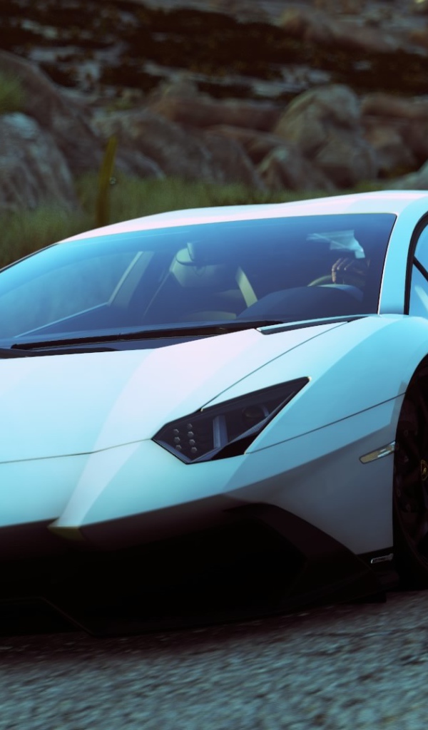 Нежно голубой цвет авто Ламборгини