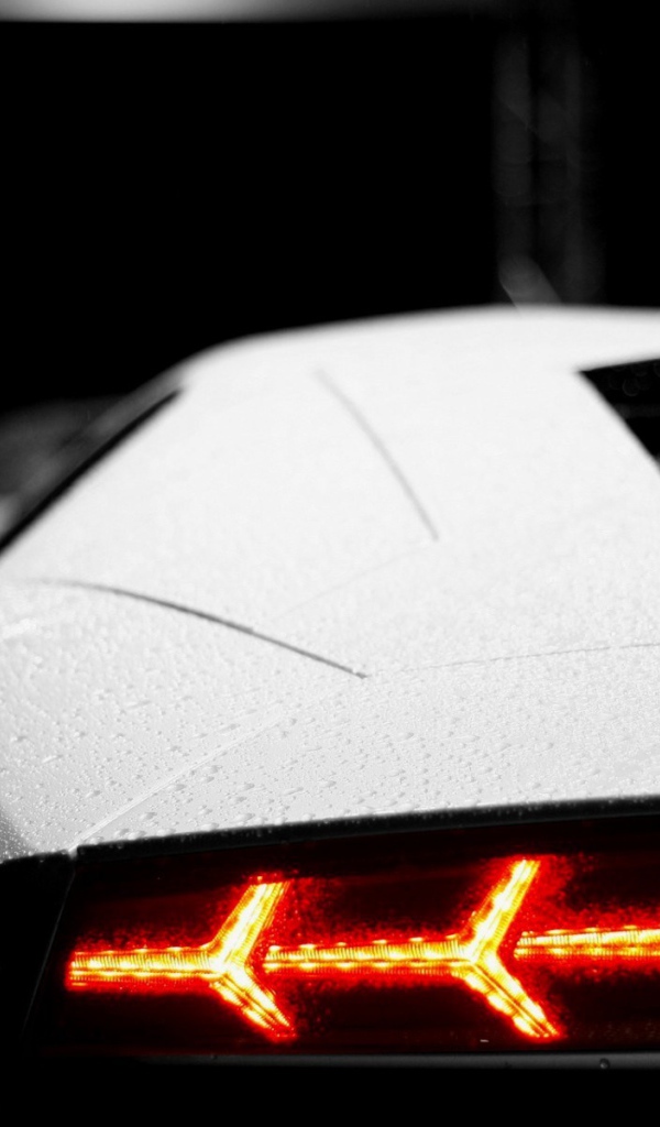 Строгие формы задних огней Lamborghini