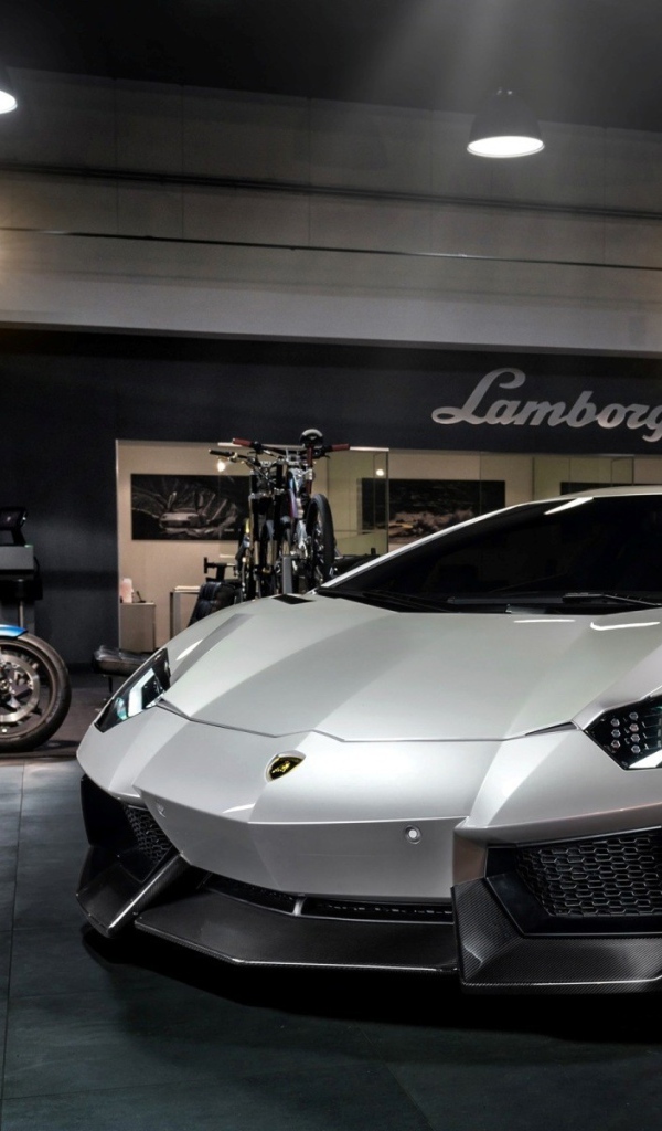 Белый Lamborghini Aventador Новитек Торадо
