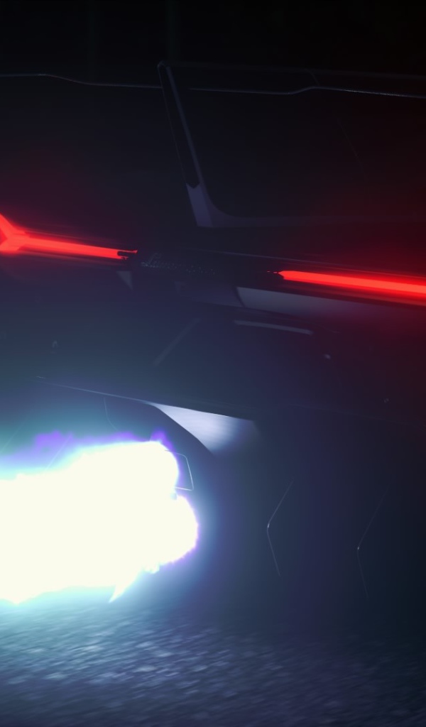 Белое пламя автомобиля Ламборгини