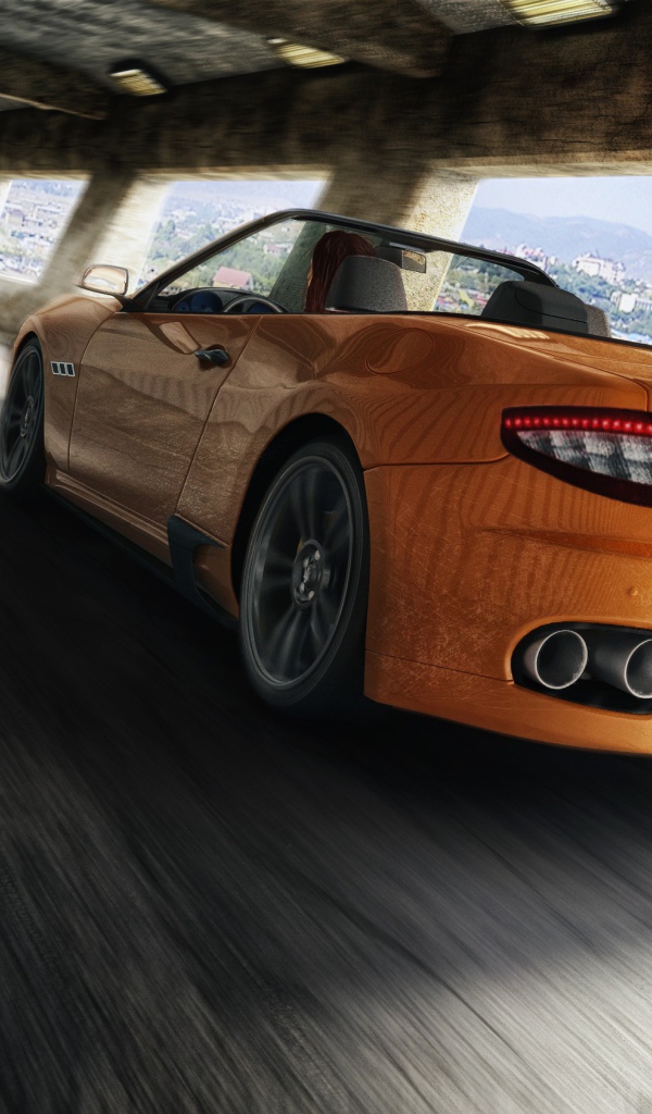 Оранжевый Maserati в 3Д модели