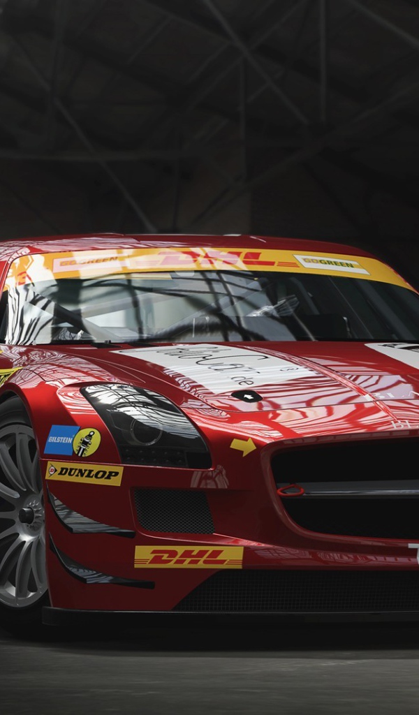 Наклейки на красном Mercedes-Benz