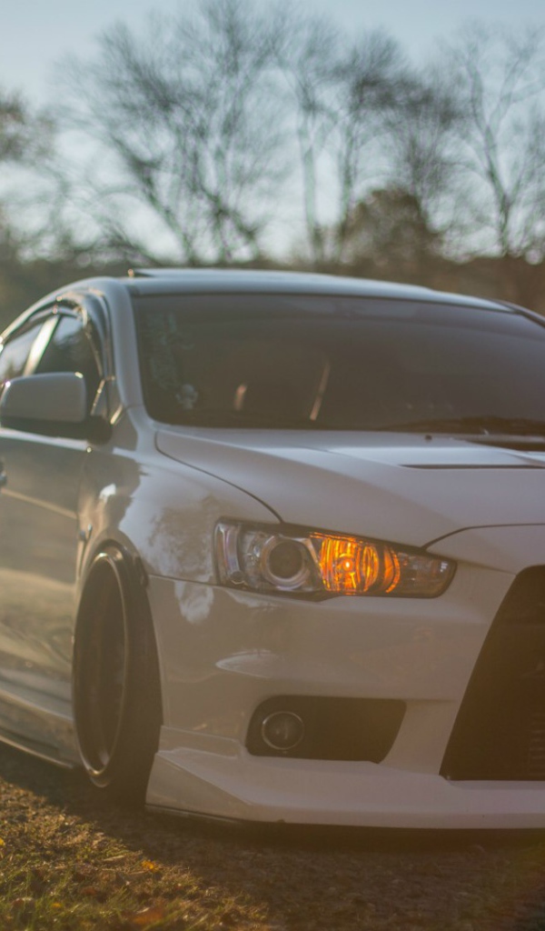 Mitsubishi Lancer Evolution X за городом