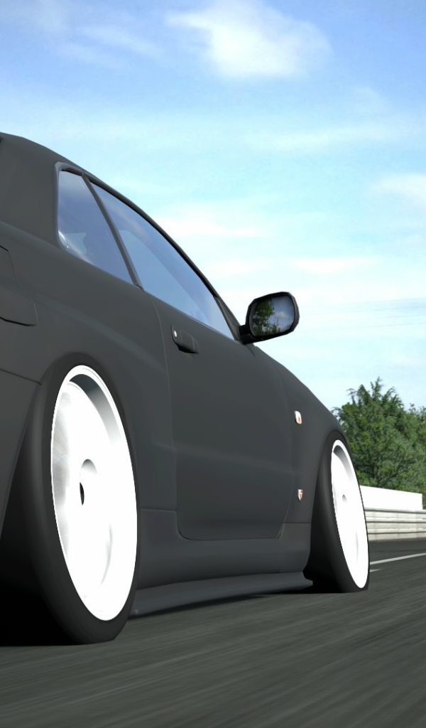 Черный тюнингованный Ниссан