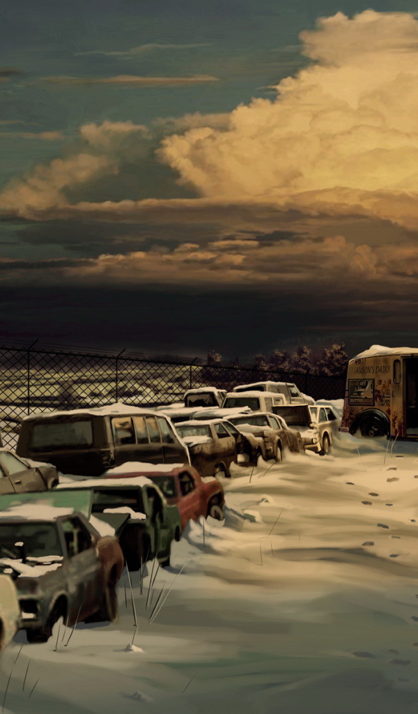 Автомобили заваленные снегом