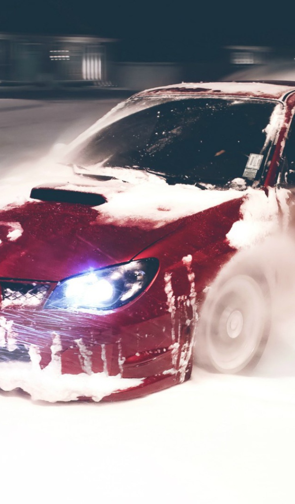 Зимний дрифт на Subaru Impreza