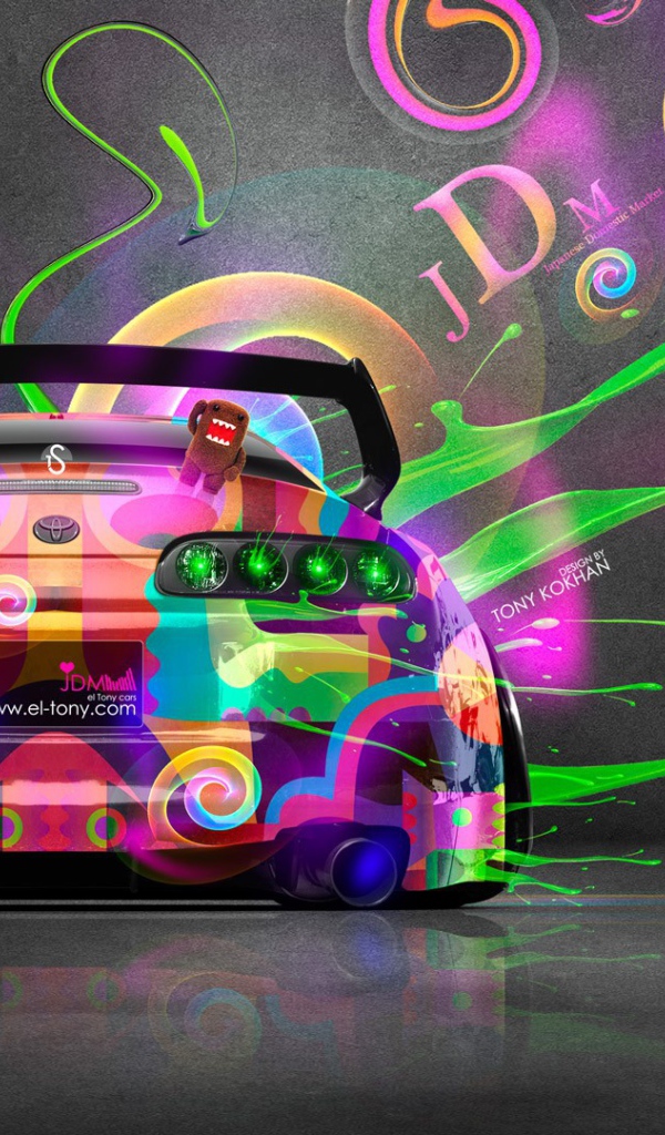 Красочная раскраска Toyota Supra