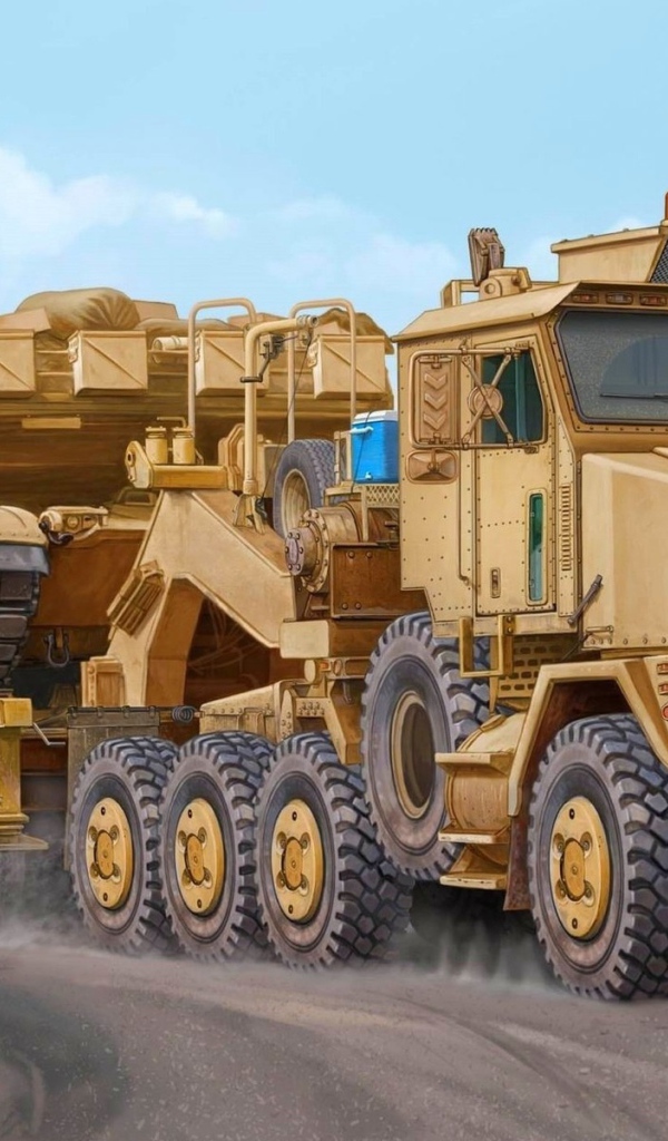 Танк на тягаче