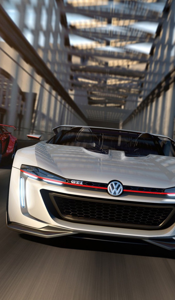 Белый кабриолет Volkswagen GTI Roadster