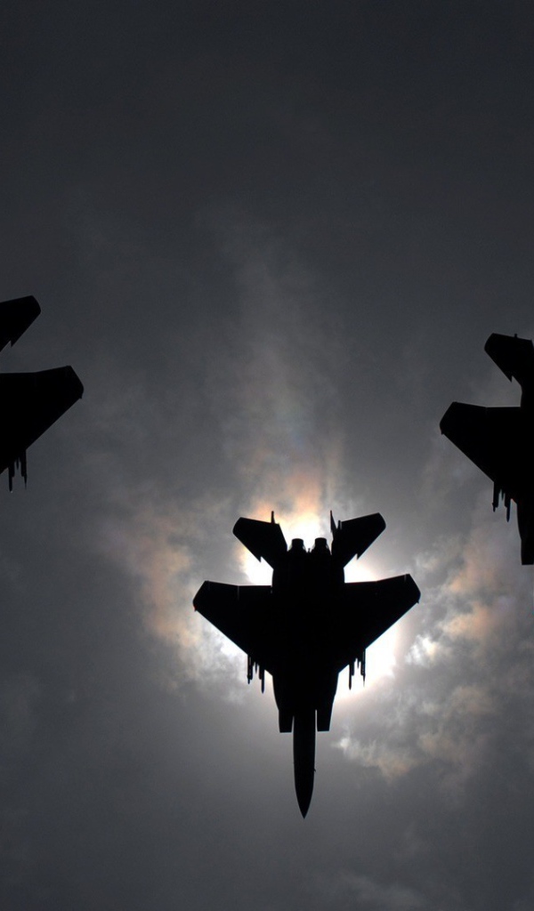 Отряд из пяти истребителей Ф-15