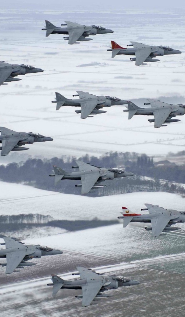 Отряд военных самолетов Harrier II