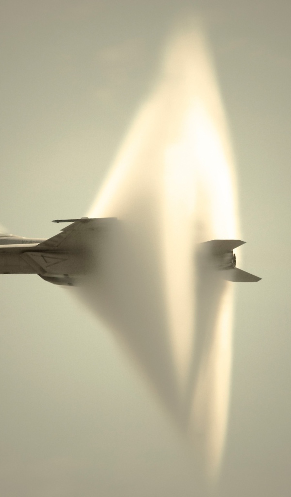 Истребитель преодолевает звуковой барьер