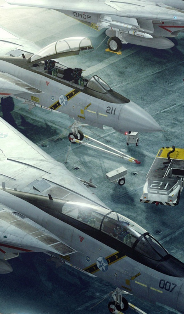 Истребители в ангаре