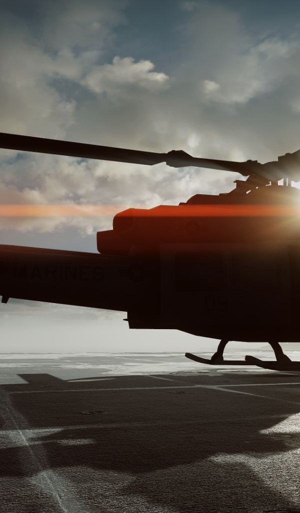 Вертолет на палубе авианосца