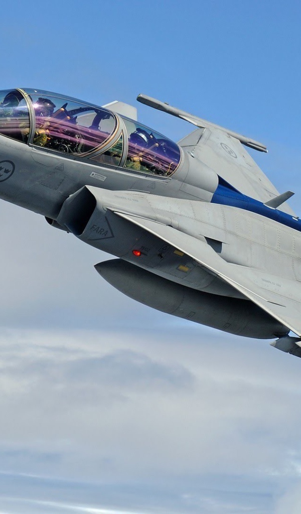 Военный самолет JAS-39 Gripen