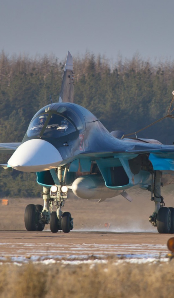 Посадка истребителя Су 34