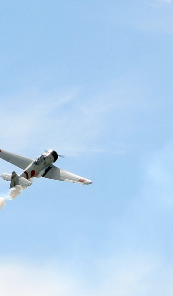 Учебный самолет в небе