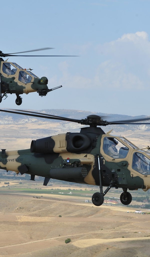Два вертолета AgustaWestland T129 ВВС Турции