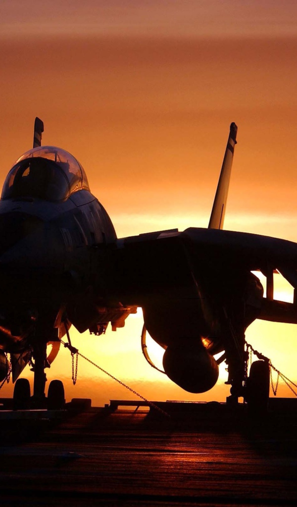 Силуэт самолета на закате