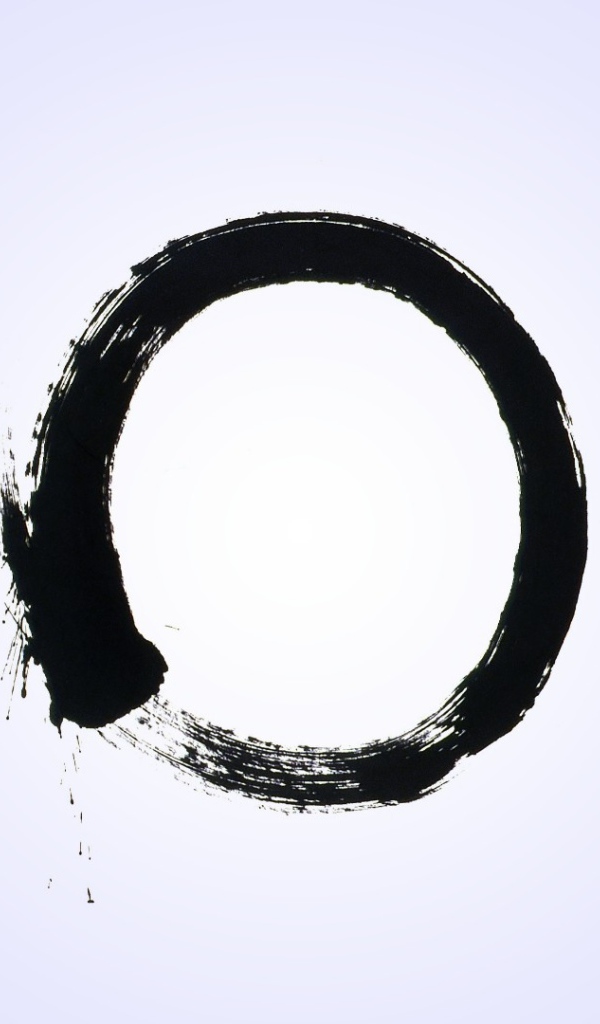 Черный круг на белом фоне