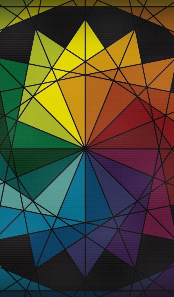 Абстрактный орнамент из разноцветных треугольников