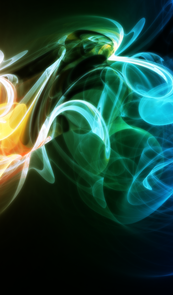 Абстрактное переплетение волн радужного дыма